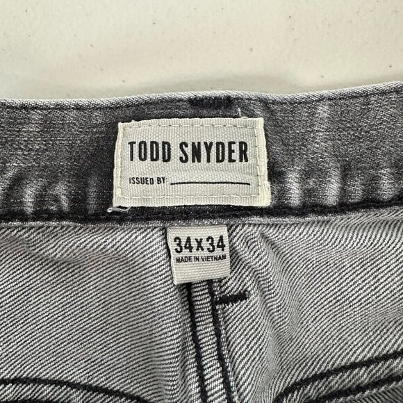 Todd Snyder 5-Pocket Jeans Mens Size 34x34 Slim Fit Gray Stretch Denim - Picture 4 of 11